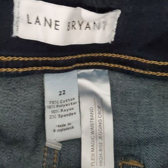 Lane Bryant jeans women's size 22 blue high rise jegging crop high-rise - Picture 8 of 12